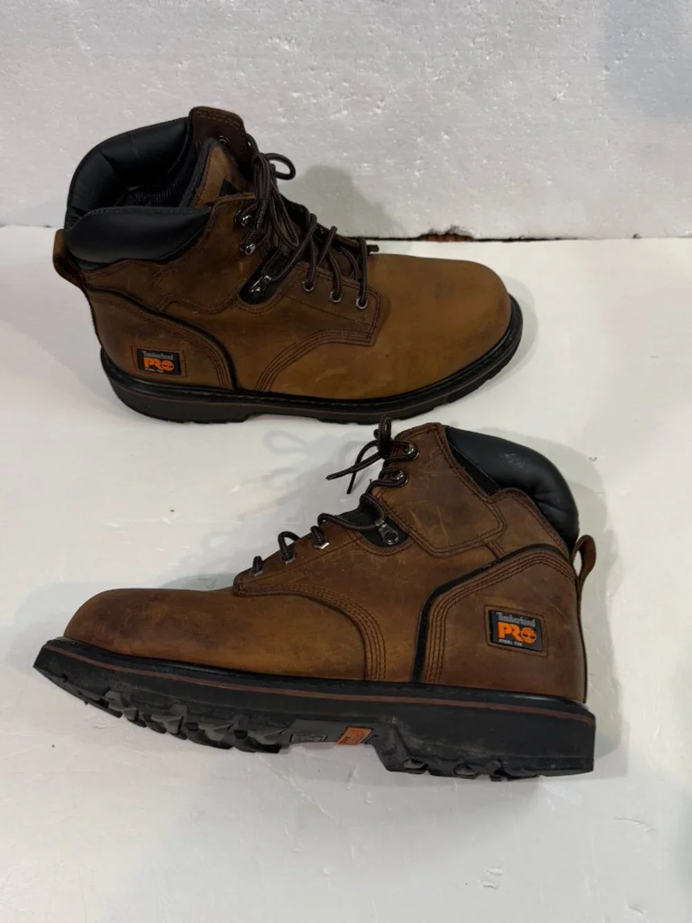 Timberland Pro Boots 33034 Men’s Size 12 Brown 24/7 Pit Boss Steel Toe Safety
